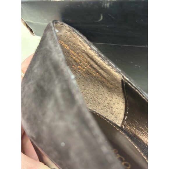 Liz & Co. Ladies 8 M Brown Suede Platform Peep-Toe Heels 3" Heel - Picture 5 of 6